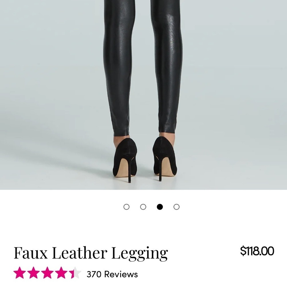 Commando Control Compression Faux Black Leather H… - image 3